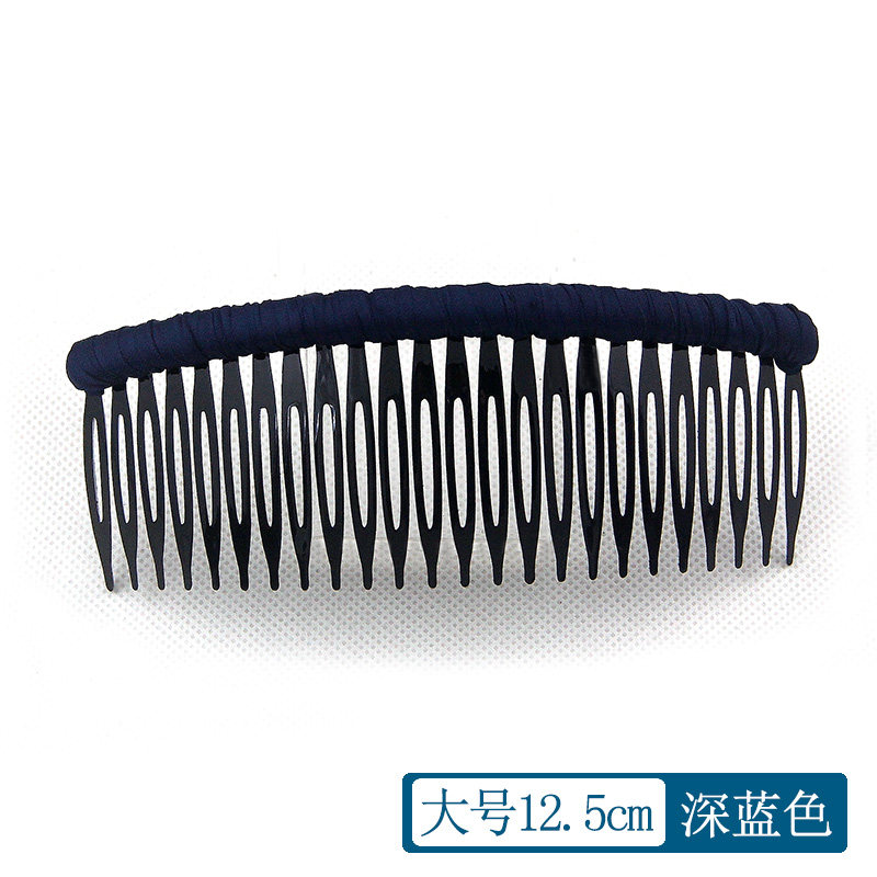 极速简约布艺梳子插梳子成u人盘发发卡碎发夹子女带齿防滑浏海梳