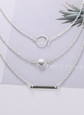 极速Hot Sale iFashion Statement Multilayer Necklace Multi-el