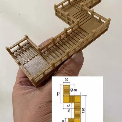 极速鱼缸摆件装饰品模型3Du打印(私人定制)饰品中国古建筑diy古