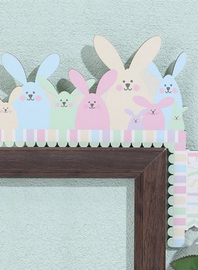 极速2023 Easter Door Corner Door Frame PeLndant Wooden Rabbi