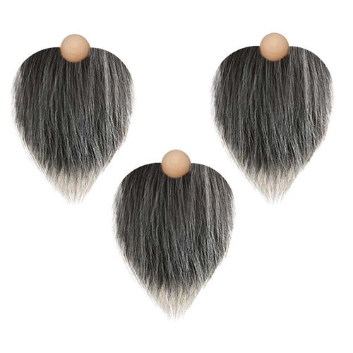 极速3pcs Pre-Cut Gnome Beard Faux Fur Dwarf BQeard Handmade
