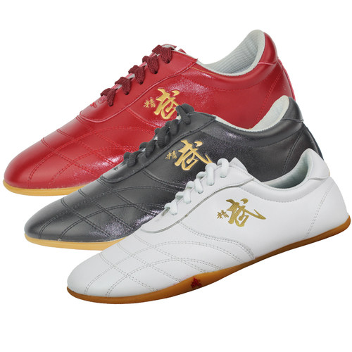 极速太极鞋女新款真皮软牛皮牛筋底太极拳练功鞋T男训练比赛武术