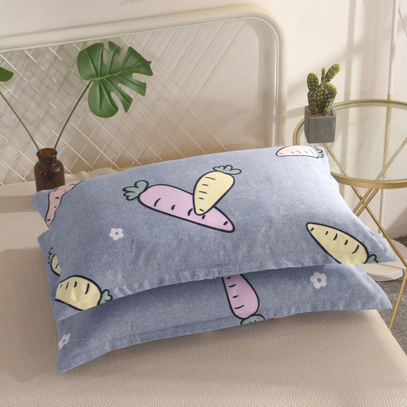 极速枕头套一对装加厚枕芯套成人家用单人G单个大号48x74卡通枕套