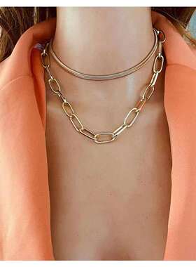 极速Fashion Jewelry Alloy Geometric Double LayQer Snake Bone