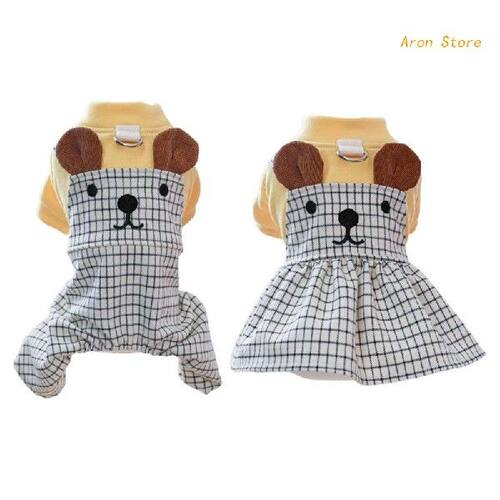 极速Summer Pet Couple Jumpsuxit Skirt Pet Vest Dog Skirt Car