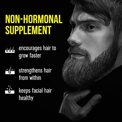 新品Beard Grow XL  Vegan uBeard Grower Facial Hair Supplemen