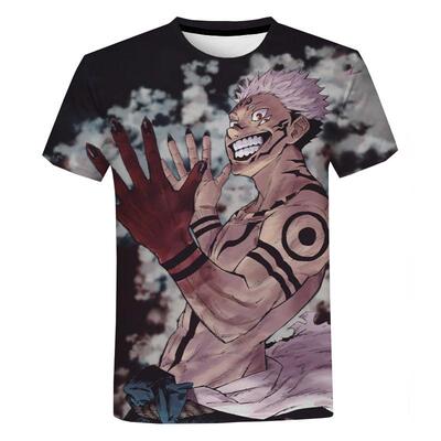 极速Summer high qunality 3d Jujutsu Kaisen manga t-shirts fo