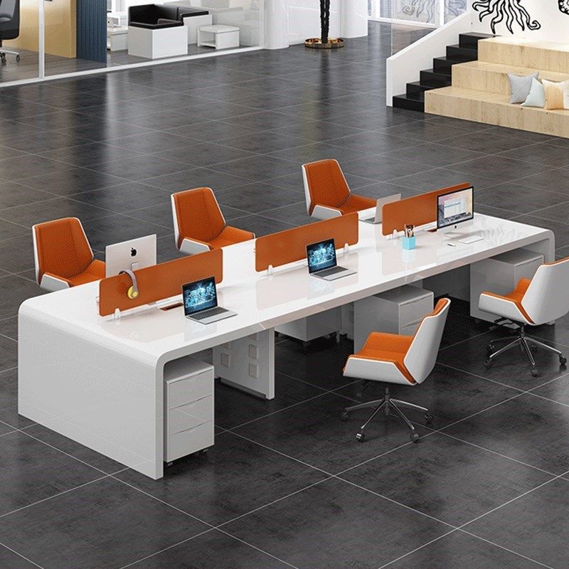极速烤漆办公桌椅组合职员桌电脑桌卡位桌员M工位办公室4人位简约