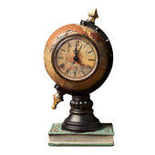 极速创意复古地j球仪摆件客厅玄关酒柜装 饰品时钟树脂模型书桌面
