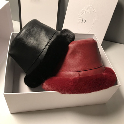 极速MAXSITI U Winter Fur Bucket Hat forJ Women Fashion Faux