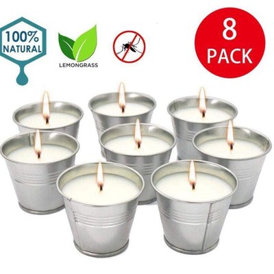 极速8X Citronella Candles Bugs Flies Garden Home Indoor. Can