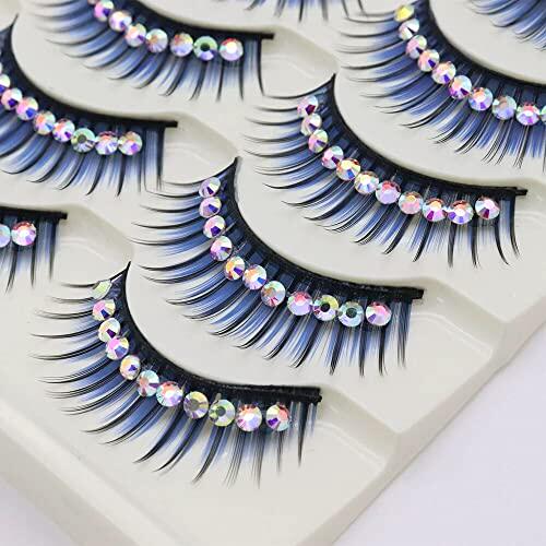 新品False eyelashes with diamonds Latin danceQ performance c