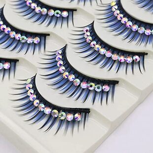 with 新品 eyelashes danceQ performance Latin False diamonds