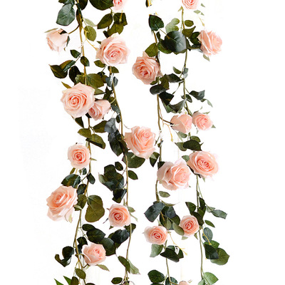 极速Artificial Rlose Vine Hanging Flowers For Wall Decoratio