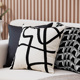 极速迷雾之森黑白轻奢抱枕现代简约抽象艺M术线条客厅沙发靠垫靠