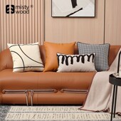 极速现代轻奢抱枕沙发客厅千鸟格靠枕样板间靠P垫卧室车载腰枕至