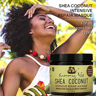 新品Sunny Isle Shea Coconut Intensive IRepair Masque 16oz