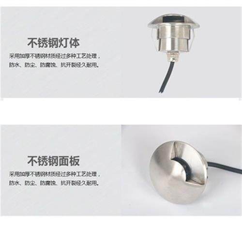 极速透光b地埋灯超薄1W3W矮款嵌入式户外防水地板薄一侧光埋地埋