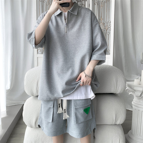 极速Plus Size 5XL-M Fashion Waffle LFoose Casual Mens Sets