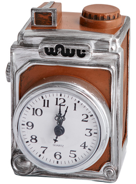 极速美式复古时钟小摆件家居装饰品客厅座钟桌面T钟表家用卧室台