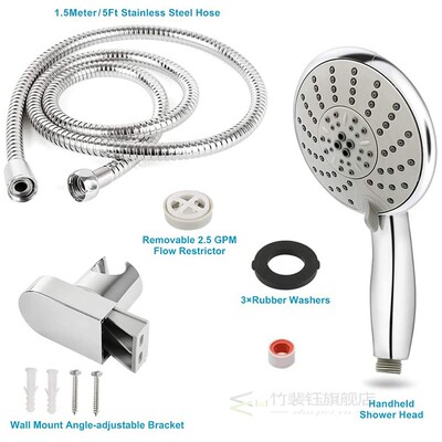 极速High Pressure Showerhead HandheldH Showerheads 5 Spray S