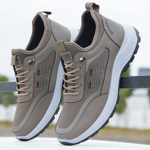 热销夏季男鞋透气防臭轻便软底中老年健步鞋M防滑爸爸鞋散步运动