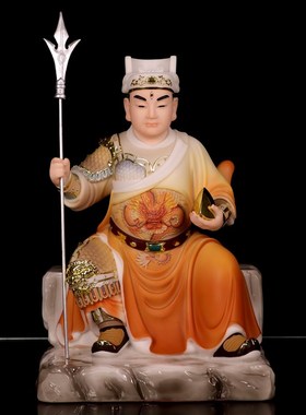 速发五显华光光 汉白玉佛像 马王爷三只眼灵大马元帅华官天王马天