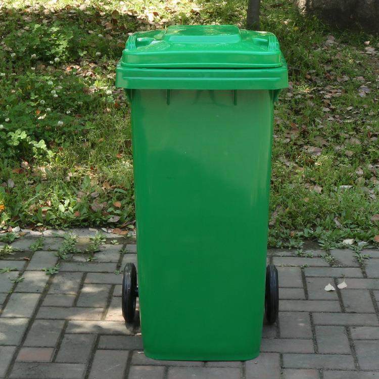 120L平面挂车全新料垃圾桶四色分类街道酒店小区环卫厂家直供