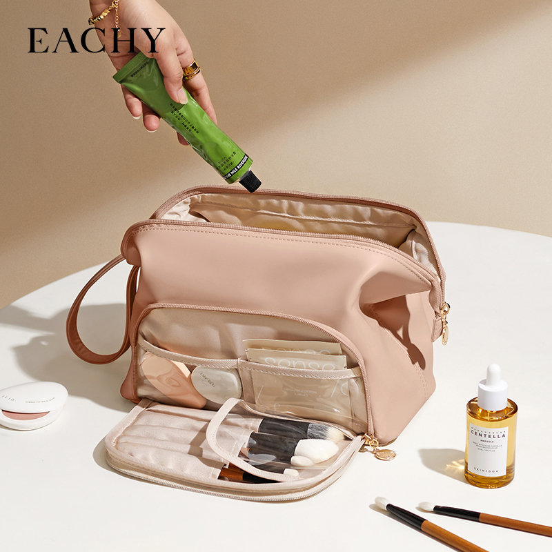 速发202新款妆携式化袋刷化妆可旅行大容量透明乾湿分离