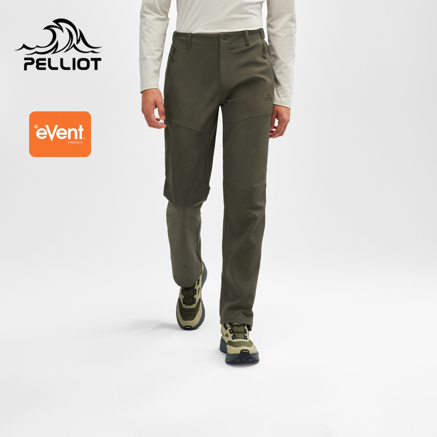 【P系列】伯希和户外软壳裤男秋冬eVent专业防风耐磨保暖登山长裤