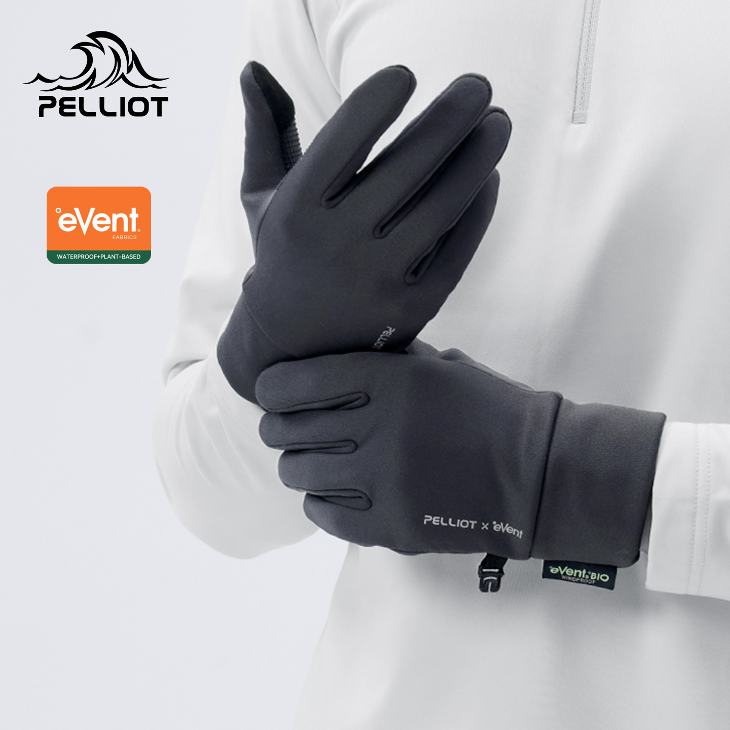 【P系列】伯希和户外软壳手套男eVent防泼防寒徒步训练女登山装备