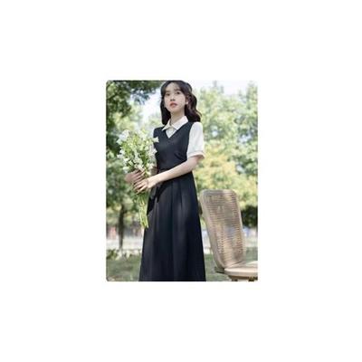 正式场合衬衫连衣裙女夏季2024新款教师面试裙子教资夏天穿搭套装