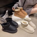 周冬雨同款mini皮毛一体雪地靴男女款保暖防滑加绒短筒棉鞋冬L