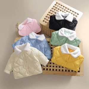 童装秋冬儿童韩版羽绒棉服男女童宝宝加厚保暖毛领宝宝外套ak