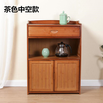 新品茶水柜餐边柜竹木碗柜酒水柜储物F柜子家用客厅现代简约边柜