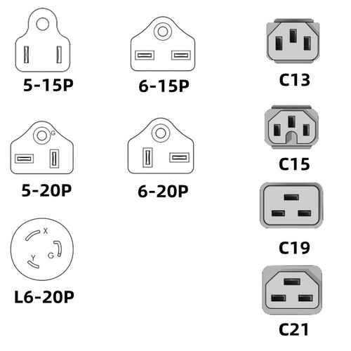 新品美式三插 6-15P转C13 5-20转C19 6-G20P转C19 L6-20P转C19电