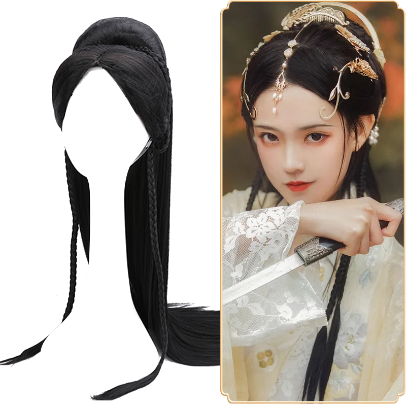 极速古装假发套女古风长发仙侠贵妃娘娘J唐宋风汉服表演整顶造型