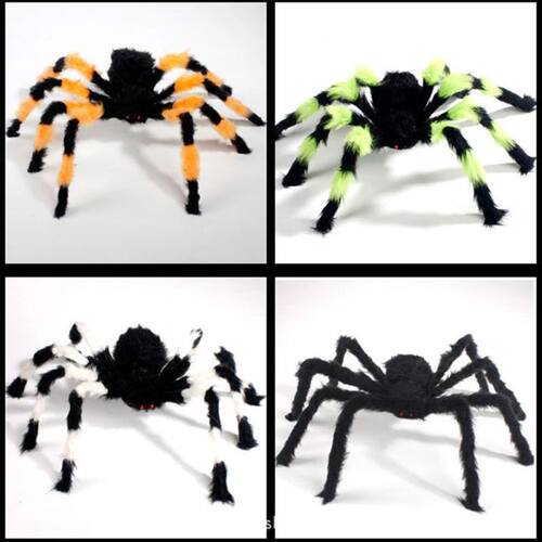 新品30cm 5f0cm 75cm Large Size Plush Spider made of wire
