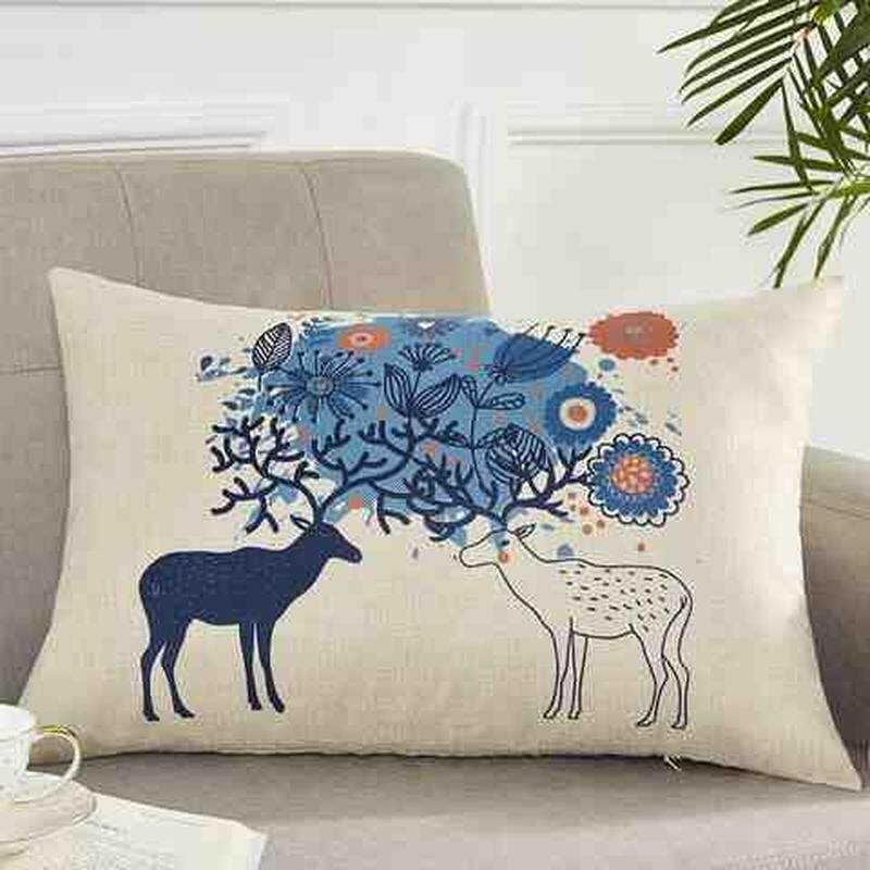 极速长方形50x70沙发靠背w抱枕简约布艺套子含芯大号欧式靠垫客厅