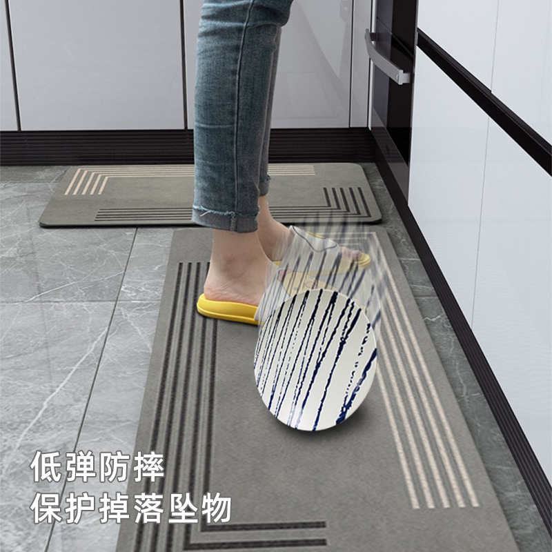 极速厨房地垫防滑吸水吸油家x用浴室门口脚垫防水防油地毯进门垫
