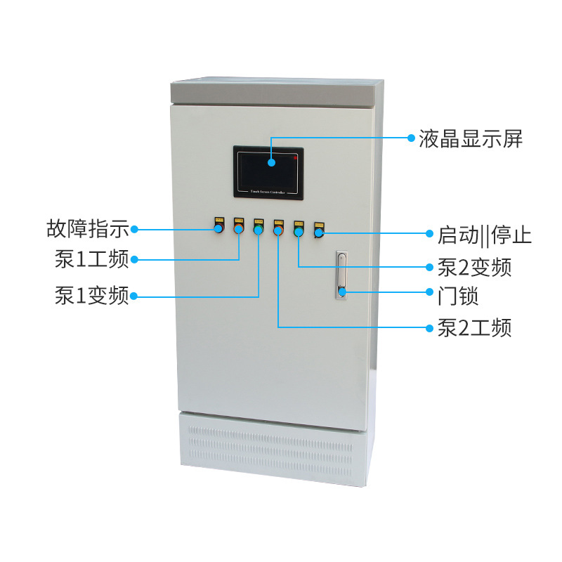 极速厂销PLC控制柜自动化成套通风机水泵一O拖二智能恒压供水变频