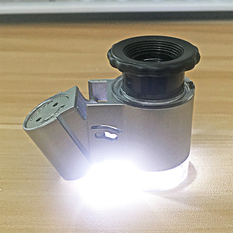 极速50倍放大镜高倍高清带灯可携式30迷你显M微镜珠宝监定100非德