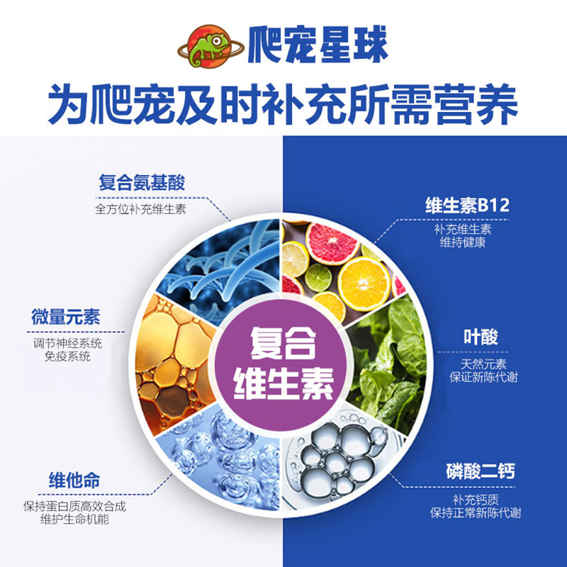 极速爬虫钙粉D3爬宠陆龟蜥蜴守宫角E蛙补钙维生素电解质葡萄糖墨