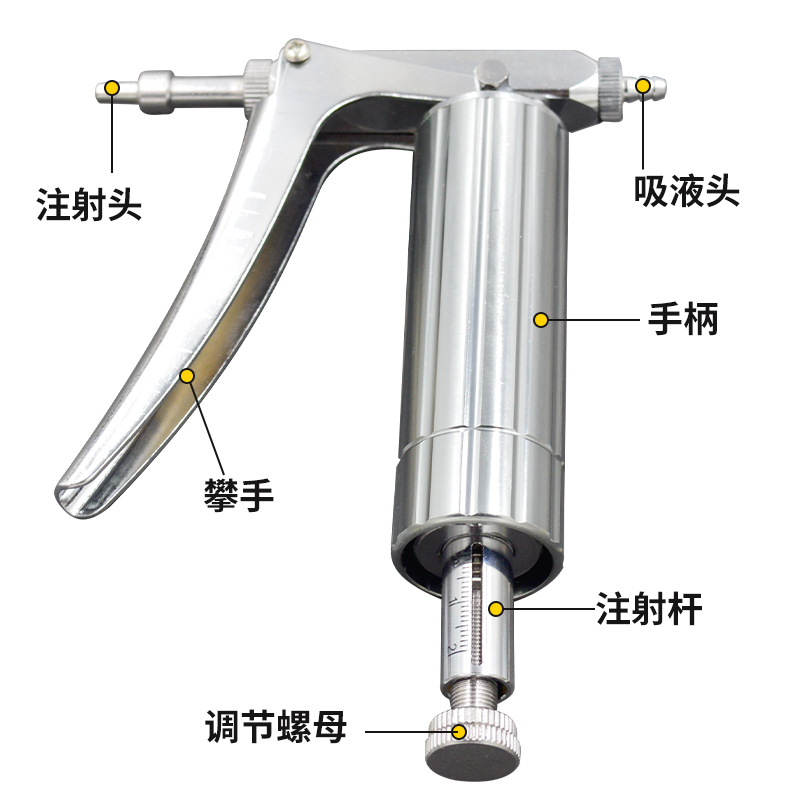 极速连续注射疫苗器打鸡疫苗针配件猪鸭鹅M鸡用可调注射枪兽用注