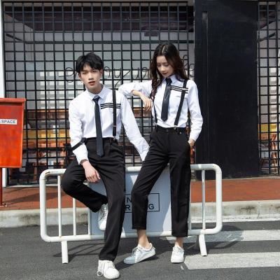 新品班服学院风夏季m韩版校服女制服九分裤套装初高中学生毕业季