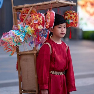极速古风集市装饰书生背篓竹制汉服卖货I郎背篓中秋户外古代书箱