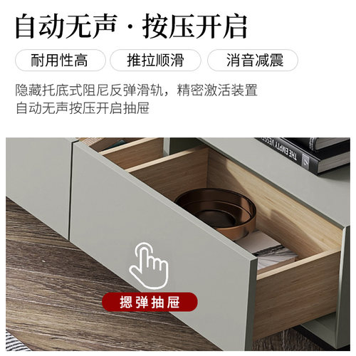 新品烤漆餐边柜意式极简酒柜现代实木F感应灯茶水收纳玄关柜多功