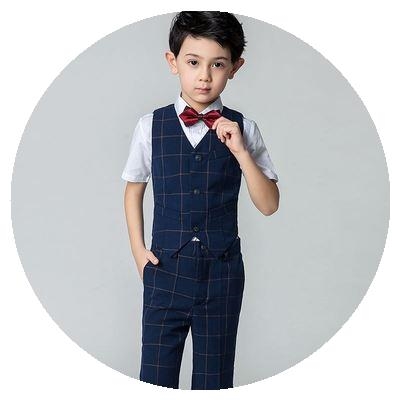 极速男孩子礼服夏季大童胖中式婚礼司仪H花童婚礼儿童演出服钢琴