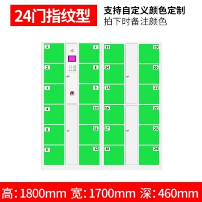 极速密码锁游乐园人脸识别智能寄B存柜存储刷脸宿舍条型码24门食