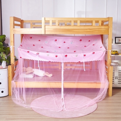 极速儿童房蚊帐男童子母床男孩高低梯形双层拉链1.2m1.5V0.9家用1